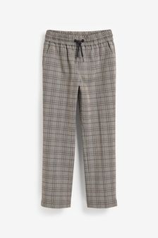Grey Brown Check Trousers (3-16yrs)