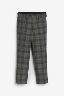 Brown Check Suit Trousers (12mths-16yrs)