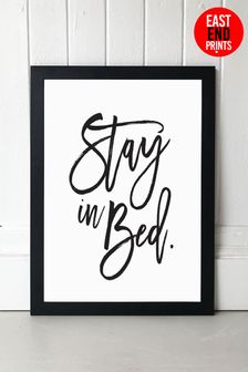 East End Prints Black Stay In Bed Print