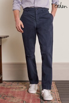Boden Blue Elasticated Chino Trousers