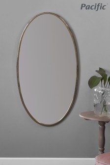 Pacific Gold Oval Wall Mirror