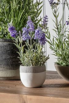 Gallery Direct Green Artificial Small Lavender Plant In Pot