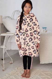 Peach Pink Fleece Hooded Blanket (3-16yrs) (A07449) | £21 - £28