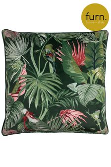 furn. Jade Green Amazon Creatures Tropical Polyester Filled Cushion