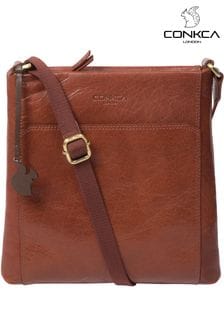 brown leather shoulder bag