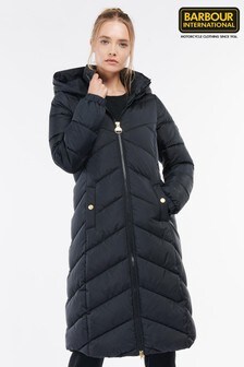 Barbour® International Longline Hooded Athena Puffer Jacket