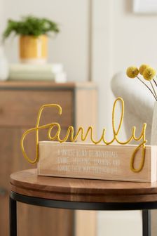 Yellow Family Word Sign