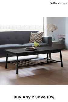 Gallery Home Black Virginia Rectangle Coffee Table