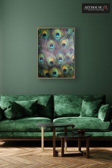 Arthouse Peacock Feathers Capped Canvas