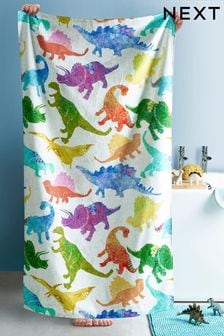 Multi Bright Dinosaur Towel