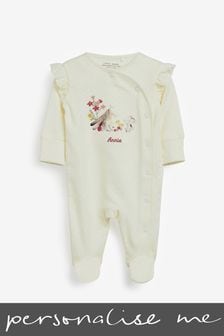 Personalised Baby Rabbit Sleepsuit