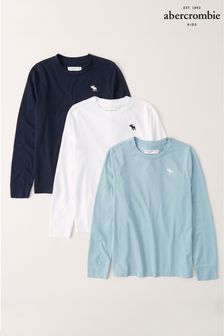 Abercrombie & Fitch Three Pack Long Sleeve T-Shirts