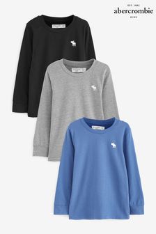 Abercrombie & Fitch Multi-Colour Long Sleeve T-Shirts 3 Pack (A12092) | £30