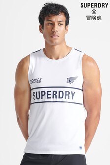 Superdry Men's White Sport Run Vest