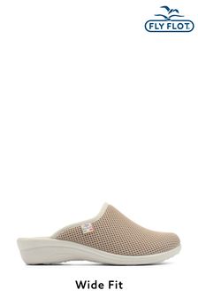 Fly Flot Natural Ladies Wide Fit Clogs