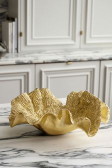 Gold Sculptural Coral Ornament