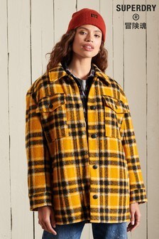Superdry Yellow Check Shacket