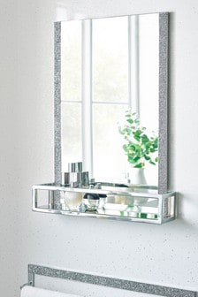 Silver Harper Gem Shelf Mirror (A13333) | £85