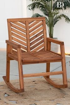 Acacia Wood Vincent Rocking Chair By Banbury Design