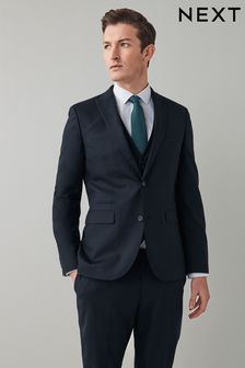 Black Tailored Fit Motion Flex Stretch Wool Blend Suit (A13721) | £99