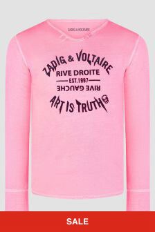 Zadig & Voltaire Girls Pink T-Shirt