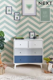 Blue Quinn Kids Nursery 4 Drawer Chest Of Drawers (A13891) | £335