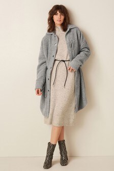 next grey herringbone coat