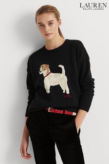 Lauren Ralph Lauren Black Knitted Dog Aydin Jumper