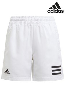 adidas White Club Tennis 3-Stripes Shorts (A17684) | £23