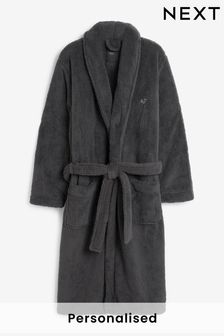Grey Personalised Dressing Gown (A17900) | £33.50