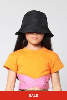 Fendi Kids Black Hat