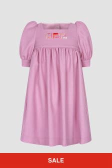 Fendi Kids Girls Pink Dress
