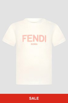 Fendi Kids Baby White T-Shirt