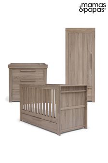 3 Piece Mamas & Papas Franklin Cot Bed Range with Dresser and Single Wardrobe (A18250) | £1,249