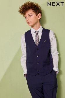 Navy Blue Waistcoat, Shirt And Tie Set (12mths-16yrs) (A18316) | £27 - £36