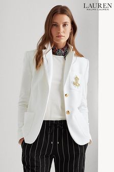 Lauren Ralph Lauren Cotton Pique Anfisa Crest Blazer (A18584) | £249