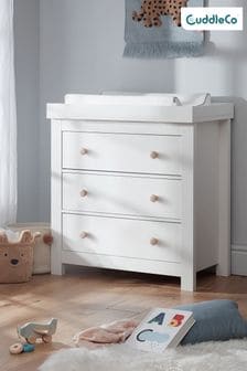Aylesbury 3 Drawer Dresser With Changer In White & Ash By Cuddleco