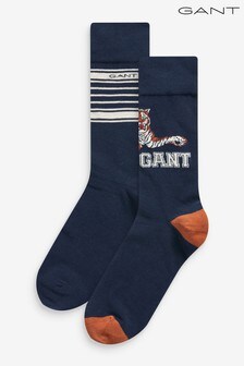 GANT Blue Tiger Socks 2-Pack