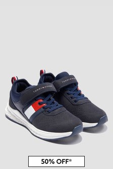 Tommy Hilfiger Boys Navy Trainers