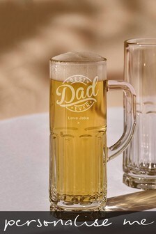 Personalised Best Dad Ever Beer Glass