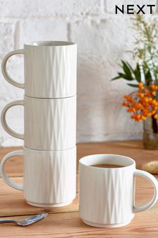 Set of 4 White Mugs (A19326) | £16