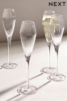 Clear Sienna Set of 4 Prosecco Flute Glasses (A19356) | £28