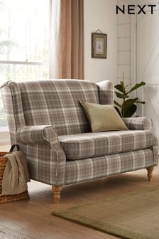 Tweedy Check Burford Natural Sherlock Small Sofa (A19463) | £725