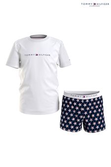 Tommy Hilfiger White Original Pyjama Shorts Set (A19557) | £45