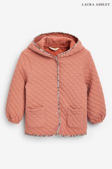 Laura Ashley Rust Quilted Hooded Jacket