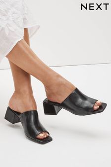 Black Forever Comfort® Block Heel Mules (A1F283) | £30