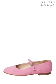Oliver Bonas Pink Mary Jane Shoes