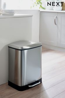 Silver Double 24 Litre Pedal Recycling Bin (A21220) | £80