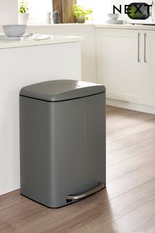 Charcoal Grey Double 40 Litre Pedal Recycling Bin