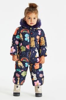 Navy Blue Shower Resistant Character Snowsuit (3mths-7yrs) (A24292) | £30 - £34